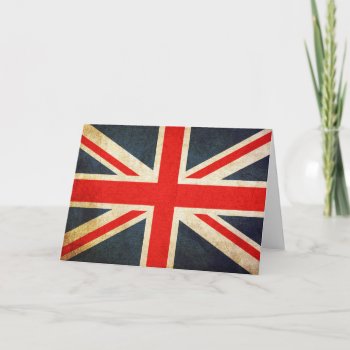 Vintage Union Jack British Flag Greeting Card by bestgiftideas at Zazzle