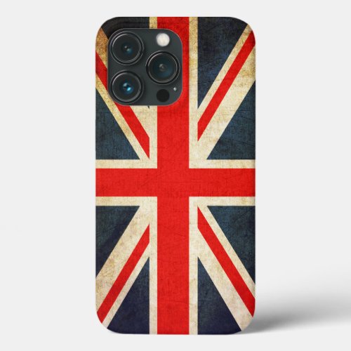 Vintage Union Jack British Flag iPhone 13 Pro Case