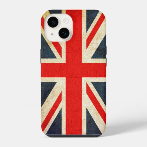 Vintage Union Jack British Flag iPhone 14 Case