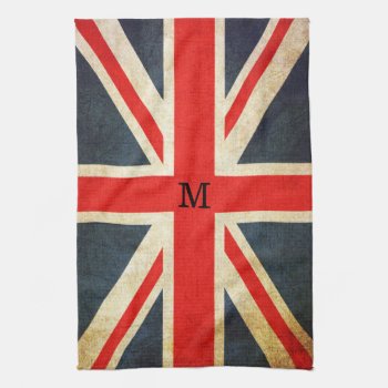 Vintage Union Jack British Flag Kitchen Towel by bestgiftideas at Zazzle