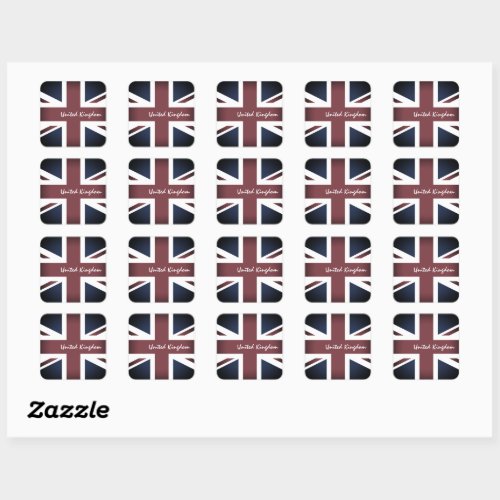 Vintage Union Jack  British flag patriots  UK Square Sticker