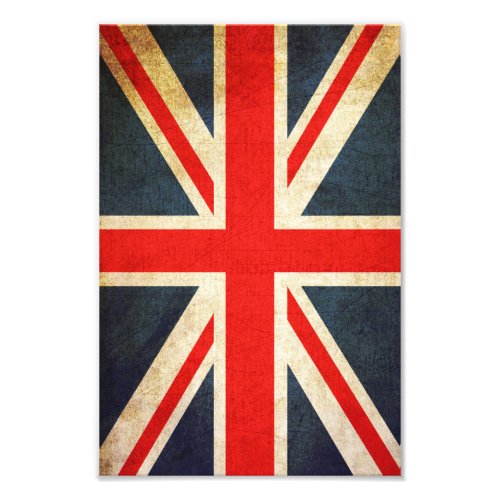 Vintage Union Jack British Flag Photo Print