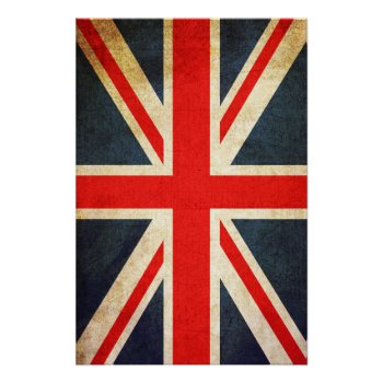 Vintage Union Jack British Flag Poster by bestipadcasescovers at Zazzle