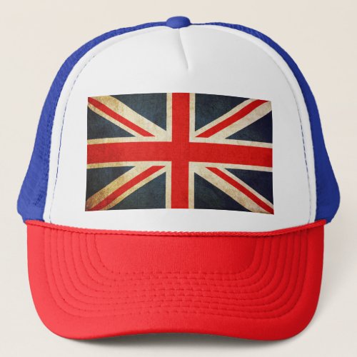 Vintage Union Jack British Flag Trucker Hat