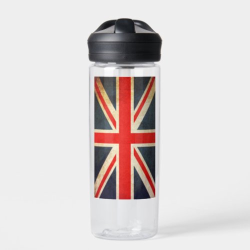 Vintage Union Jack British Flag Water Bottle