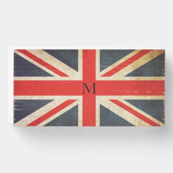 Vintage Union Jack British Flag Wooden Box Sign by ReligiousStore at Zazzle