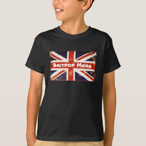 Vintage Union Jack BRITPOP MORE Kids T_Shirt