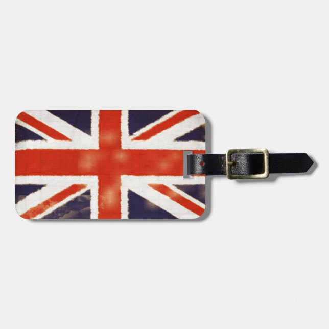 Vintage  Union Jack Custom Luggage Tag (Front Horizontal)