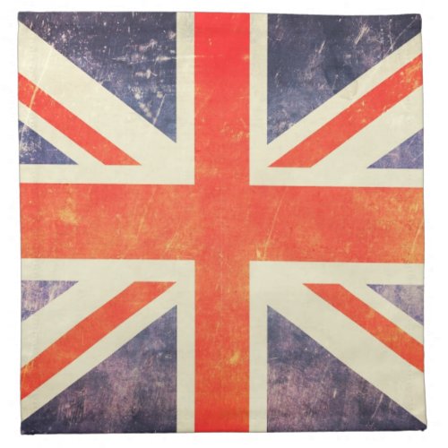 Vintage Union Jack flag Cloth Napkin