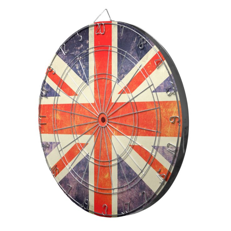 Vintage Union Jack flag Dartboard Zazzle