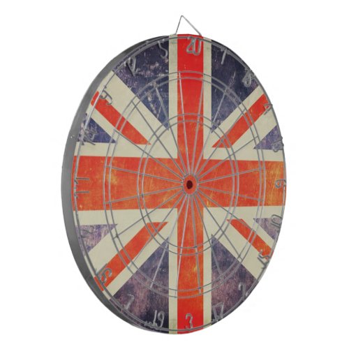 Vintage Union Jack flag Dartboard Zazzle