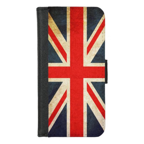 Vintage Union Jack Flag iPhone 87 Wallet Case