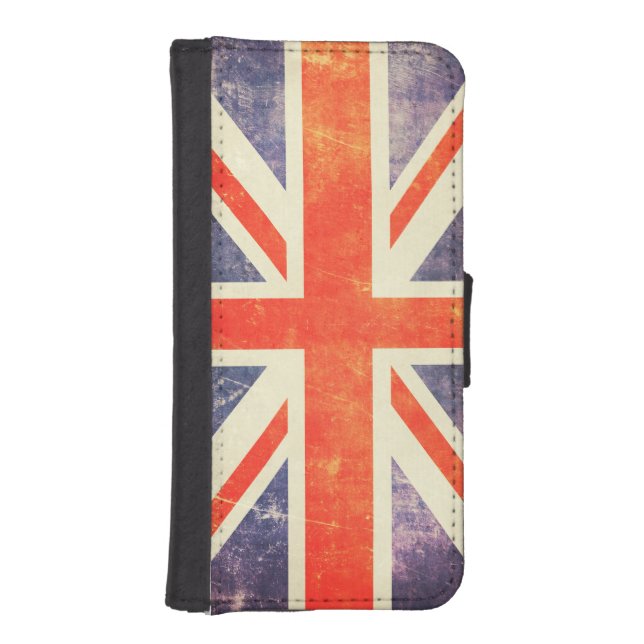 Vintage Union Jack flag iPhone Wallet Case (Front)