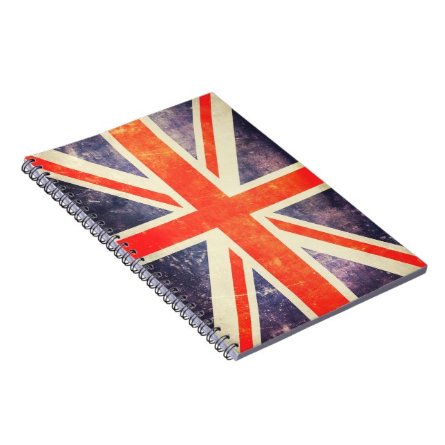 Vintage Union Jack flag Notebook (Right Side)