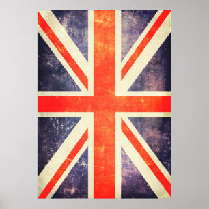Vintage union Jack flag Poster