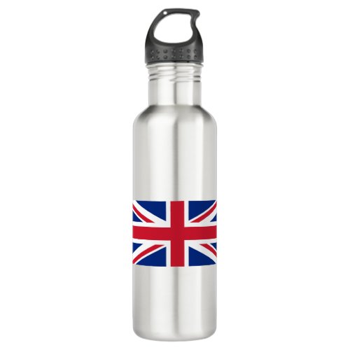 Vintage Union Jack Flag T_Shirt Stainless Steel Water Bottle