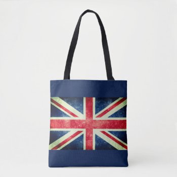 Vintage Union Jack Flag Tote Bag by GalXC_Designs at Zazzle