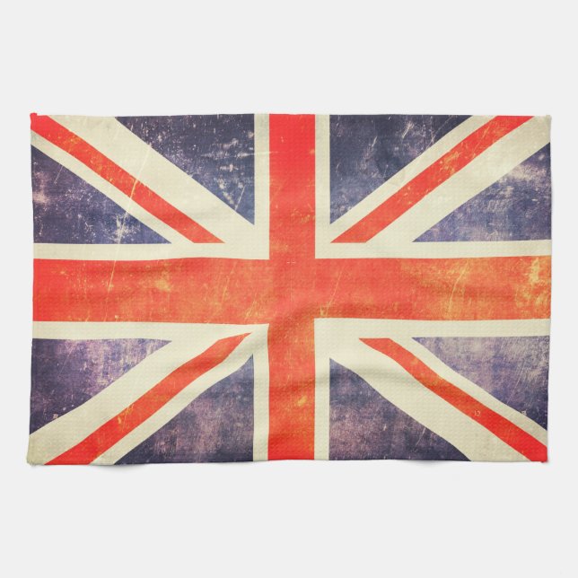 Vintage Union Jack flag Towel (Horizontal)