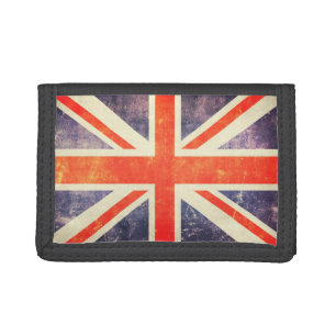 Vintage Union Jack flag Trifold Wallet