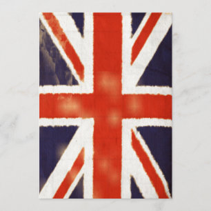 Vintage Union Jack Invitation (Vertical)