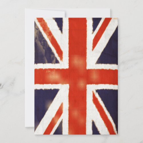 Vintage Union Jack Invitation (Vertical)