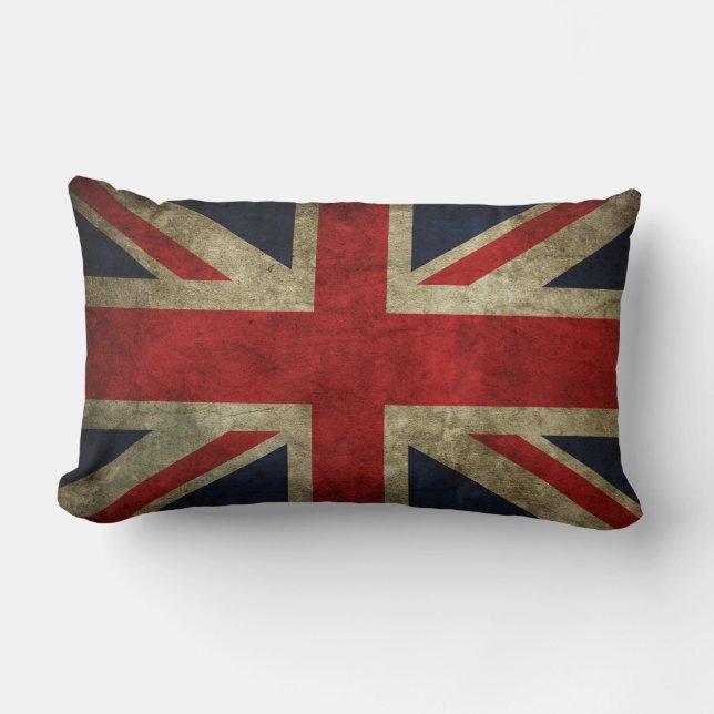 Vintage Union Jack Lumbar Pillow (Front)