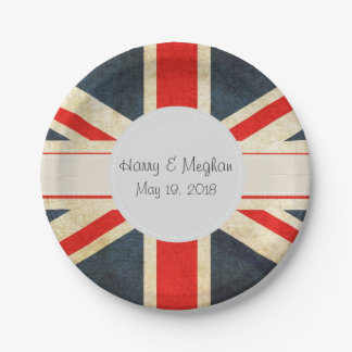 Vintage Union Jack Royal Wedding Paper Plates