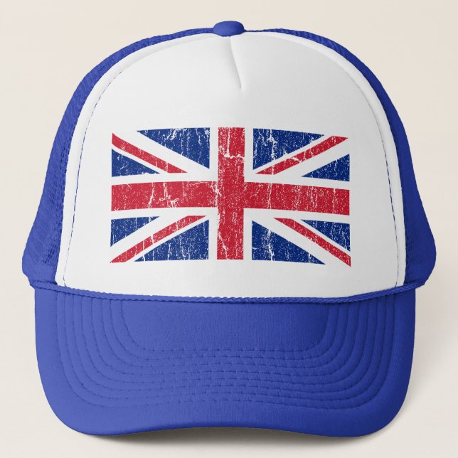 Vintage Union Jack Trucker Hat (Front)