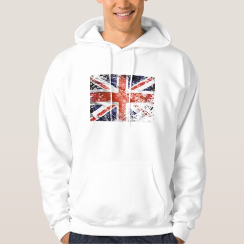 Vintage Union jack UK flag distressed design Hoodie