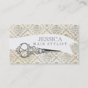 Vintage Unique Professional Hair Stylist Salon Business Card