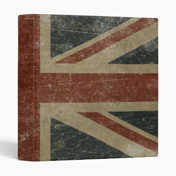Vintage United Kingdom Flag Binder by staticnoise at Zazzle