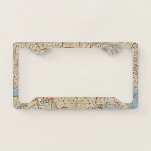 Vintage United State Map License Plate Frame (Front)