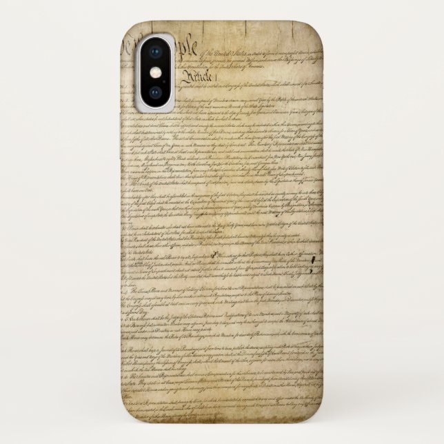Vintage United States Constitution Case-Mate iPhone Case (Back)