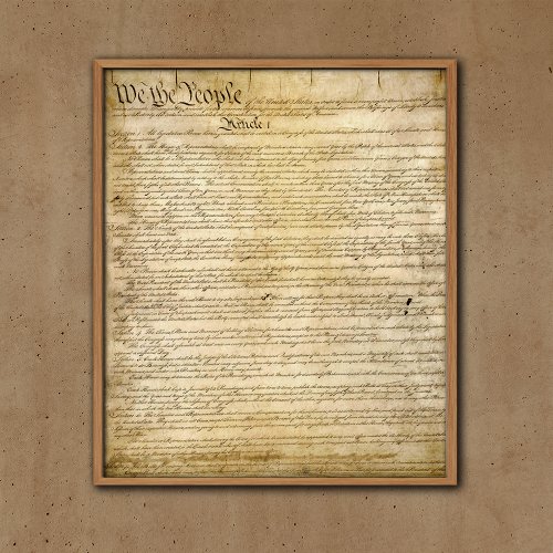 Vintage United States Constitution Poster