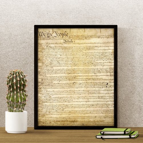 Vintage United States Constitution Print