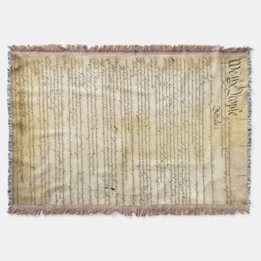 Vintage United States Constitution Throw Blanket Zazzle