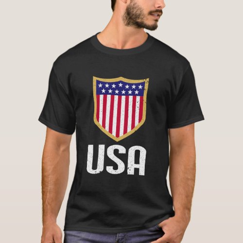 Vintage United States Flag Patch As American Flag T_Shirt