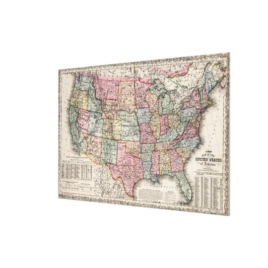 Vintage United States Map 1860 - Vintage United States Map 1860 Canvas Print R500b6525c8f346d287a66364cac7849b Zdvxs Xwzoe 540