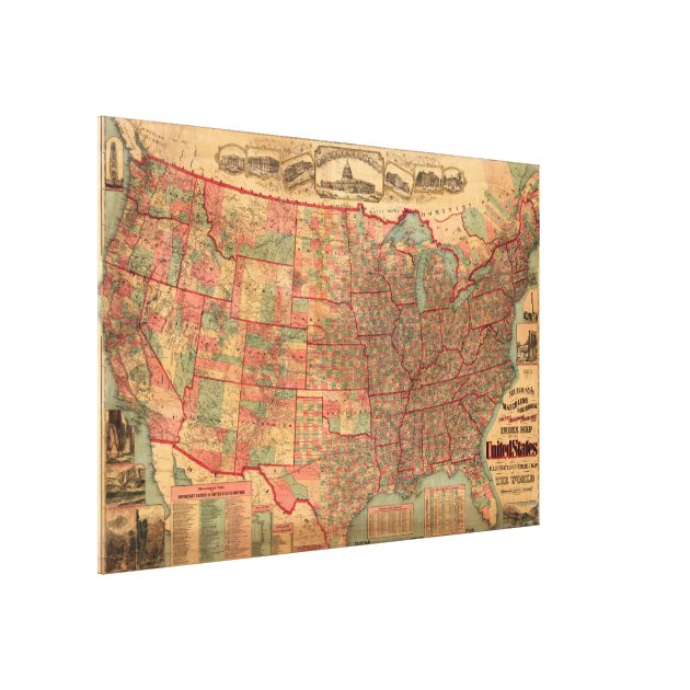Vintage United States Map 1883 - Vintage United States Map 1883 Canvas Print Rd377bc442c504d58ac821ba9f4a62b9b Zdwi4 Xwzpz 630 