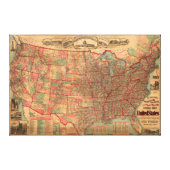 Vintage United States Map 1883 - Vintage United States Map 1883 Canvas Print Rd377bc442c504d58ac821ba9f4a62b9b Zdwza 8byvr 170