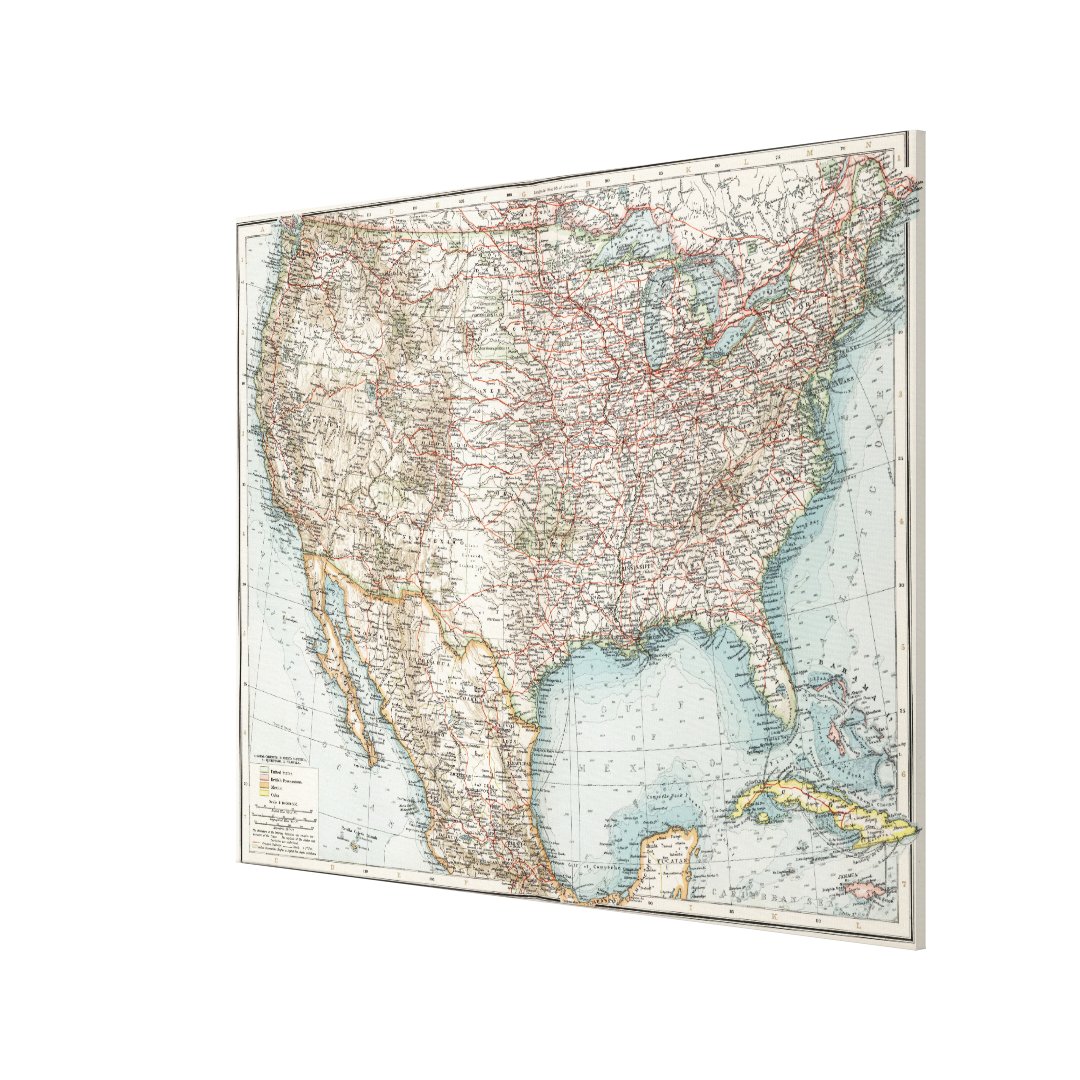 Vintage United States Map 1900 - Vintage United States Map 1900 Canvas Print Ra4d18b916ed842b99e4db53e73e1a187 Zdwxe Xwzoe 1080