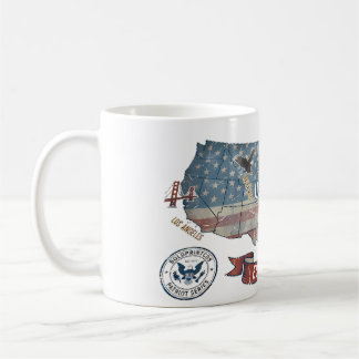 Vintage United States Map - American Patriot Wilde Coffee Mug