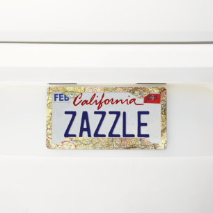 Vintage United States of America map License Plate Frame