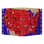 Vintage United States of America Travel Bureau Map 3 Ring Binder