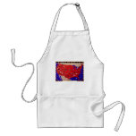 Vintage United States of America Travel Bureau Map Adult Apron