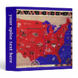 Vintage United States of America Travel Bureau Map Binder