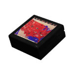 Vintage United States of America Travel Bureau Map Jewelry Box