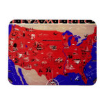 Vintage United States of America Travel Bureau Map Magnet