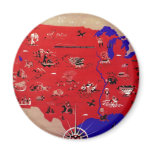 Vintage United States of America Travel Bureau Map Magnet