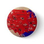 Vintage United States of America Travel Bureau Map Pinback Button
